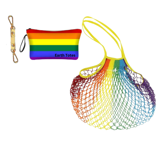 Rainbow Color Cotton Mesh Net String Bag I LYNNIE I B2B